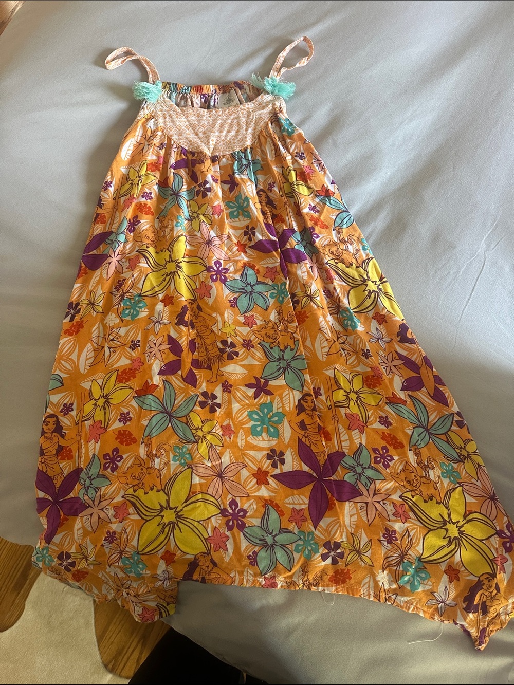 Disney Orange Floral Girls Swim Coverup